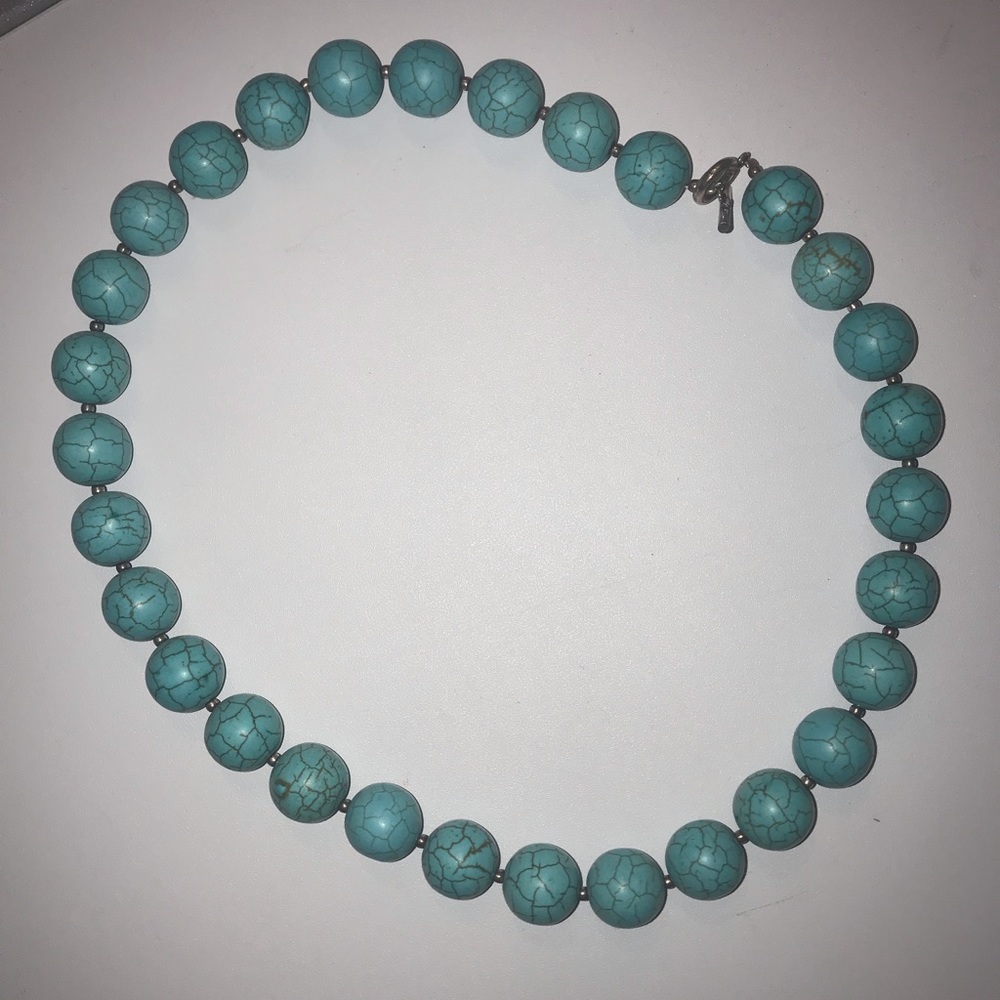 blue necklace